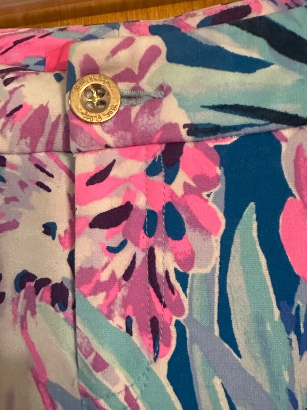 Lilly Pulitzer Size 6, Kelly *Knit Corso ankle pants, 'Mr Peacock Tweethearts' - Picture 2 of 7